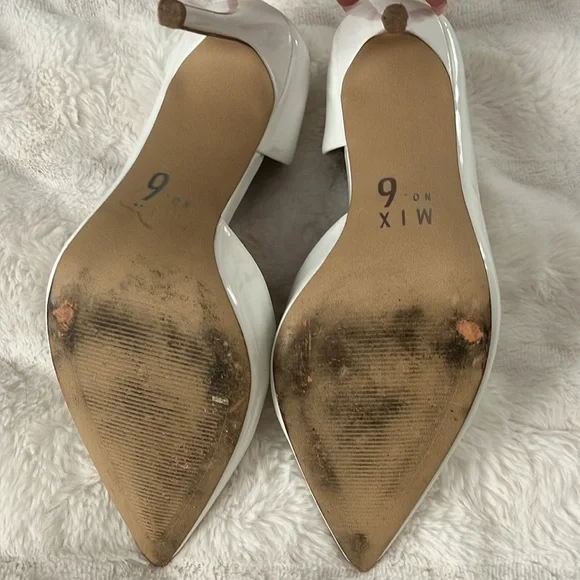 Mix no. 6 white patent heels size 9 - Picture 4 of 6